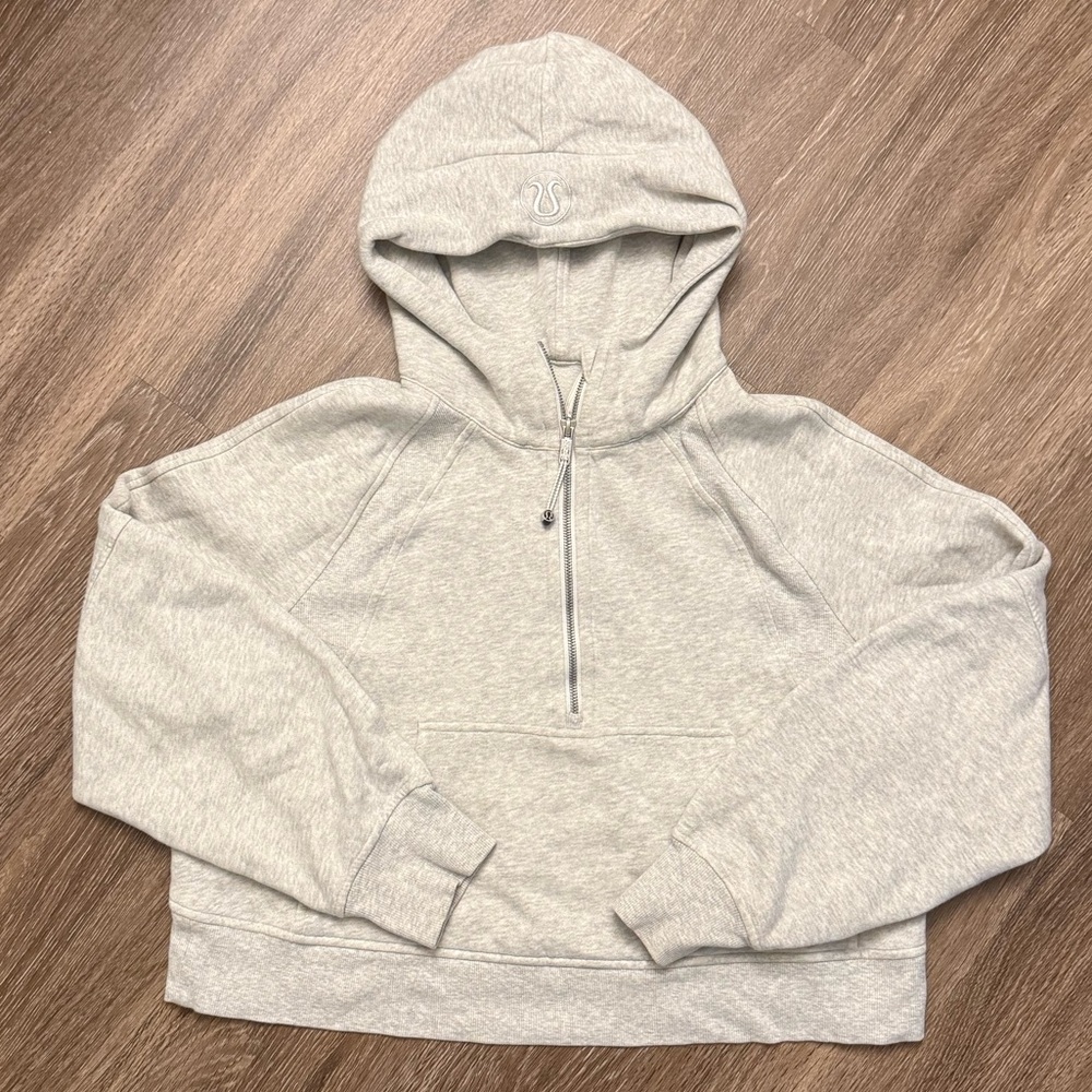 Lululemon Athletica Light Gray Half-Zip Hoodie